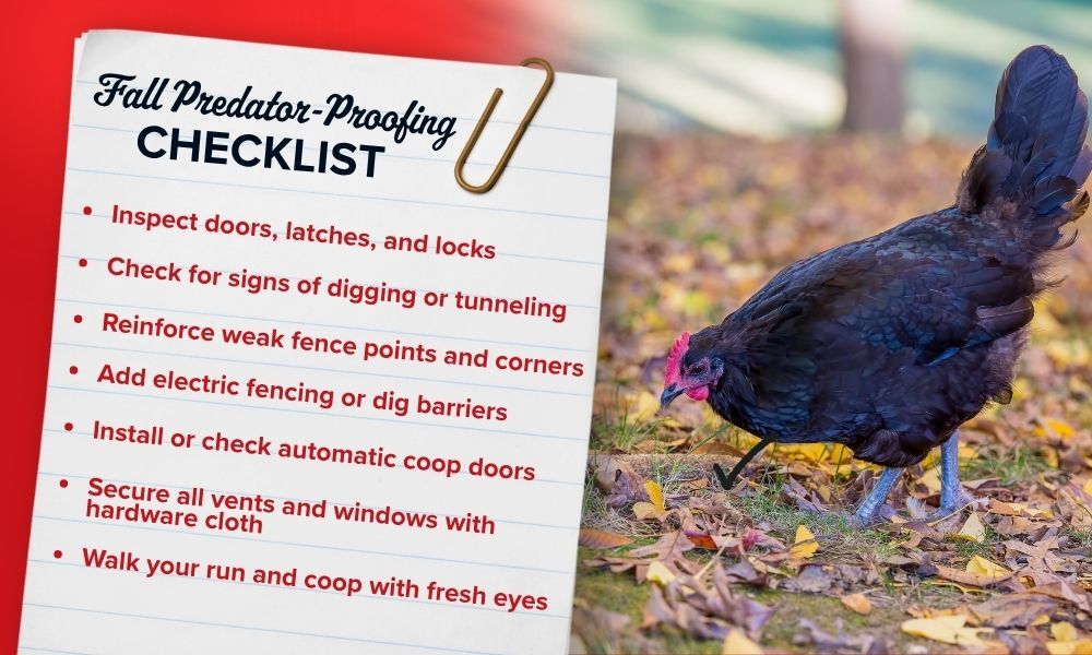 Fall Predator Proofing Checklist